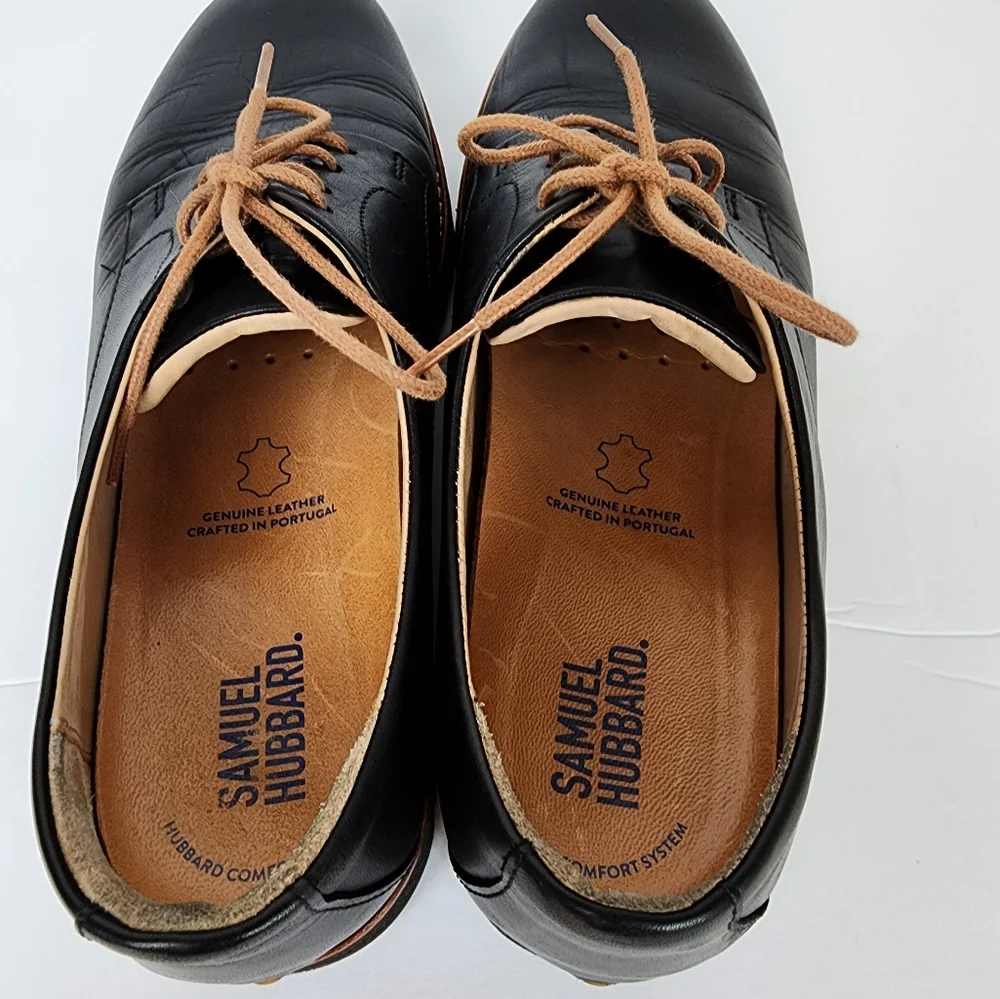 Samuel Hubbard Leather Oxford Formal Lace-Up Shoes Black Men's 7.5